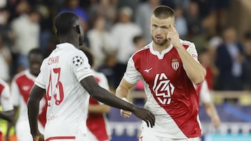 Former Spurs player Eric Dier snatched a late equalizer as Monaco came from behind twice at Estadio Luis II.