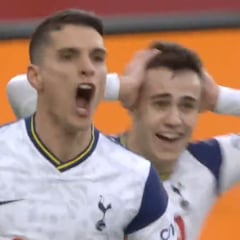 El gol de rabona de Lamela que fascina a Reguilón y la Premier