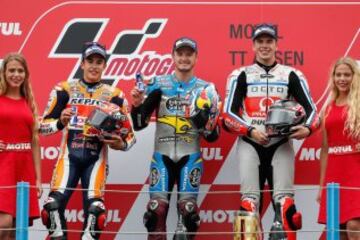 Marc Márquez, Jack Miller y Scott Redding en el podio. 