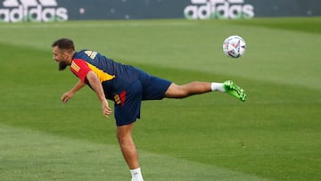 Borja Iglesias, con la Selección.