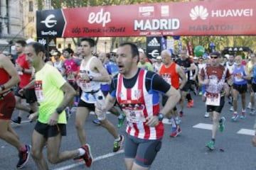 39 edición de la maratón de Madrid. Hoy las calles de Madrid han congregado 33.000 corrredores en las tres carrereas (10 km, medio maratón y maratón)