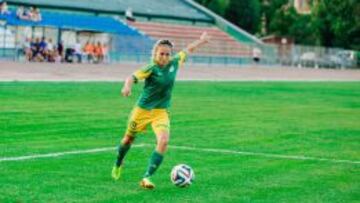 La española María Ruiz 'Mery', con el Kubanochka Krasnodar.