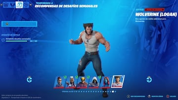 Para obtener el estilo Logan del skin Wolverine primero debemos obtener el skin Wolverine, y luego completar 60 desaf&iacute;os semanales