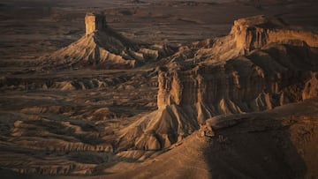 Paisaje de Arabia Saudí durante el Dakar 2022.