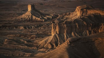 Paisaje de Arabia Saud&iacute; durante el Dakar 2022.