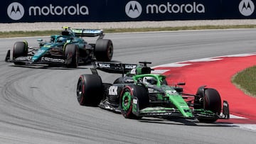 Hulkenberg, con el Sauber por delante de Alonso en el GP de Espa?a de F1.