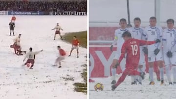 Los 10 grandes golazos que se han visto en partidos con nieve: uno se llevó el Puskas de 2018