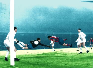 El 26 de octubre de 1958 se convirtió en el primer jugador en anotar un hat-trick en el Camp Nou al Real Madrid. 