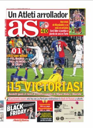 Las portadas de AS de noviembre