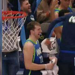 Ganaban de casi 20 puntos, marcan un triple sobre la bocina, y Doncic hace esto...