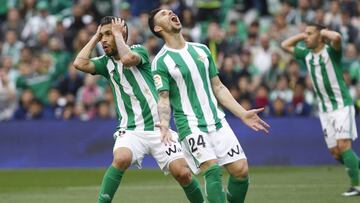 Rubén Castro durante el derbi sevillano disputado entre Betis y Sevilla.