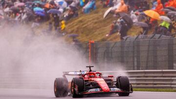 Stavelot (Belgium), 27/07/2024.- Scuderia Ferrari driver Charles Leclerc of Monaco in action during a practice session for the Formula One Belgian Grand Prix, in Stavelot, Belgium, 27 July 2024. The Formula 1 Belgian Grand Prix is held on the Circuit de Spa-Francorchamps racetrack on 28 July 2024. (Fórmula Uno, Bélgica) EFE/EPA/OLIVIER MATTHYS