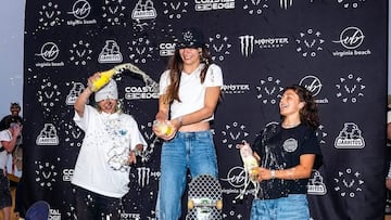 Valentina Krauel gana el Jackalope Virginia Beach 2025 y lo celebra desde el podio.