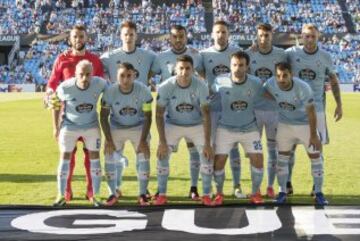 El once inicial del Celta. 