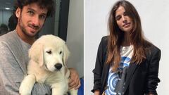 Im&aacute;genes de Feliciano L&oacute;pez con su perro Ace cachorro y de su novia, Sandra Gago.