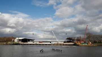 Soccer Football - Craven Cottage General Views - Craven Cottage, London, Britain - March 13, 2020   General view of Craven Cottage and rowers as the EFL Championship is suspended due to the number of coronavirus cases growing around the world   Action Ima