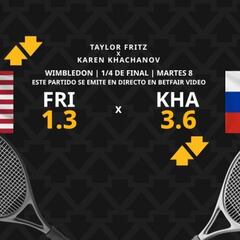 Taylor Fritz vs. Karen Khachanov: horario, dónde ver, estadísticas y pronósticos