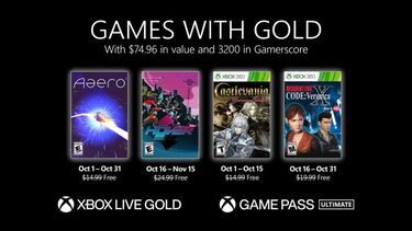 Anunciados los juegos gratis con Gold de octubre de 2021 para Xbox Series X|S y Xbox One