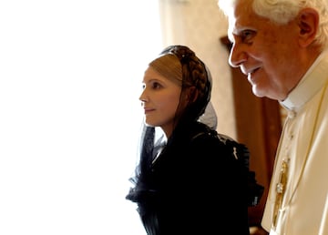 Benedicto XVI con Yulia Tymoshenkotty, pol¨ªtica ucraniana.