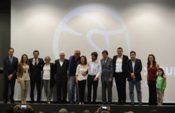 Fernando Alonso en la presentación de su Museo en Asturias.