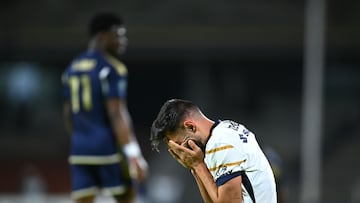 Ruben Duarte of Pumas during the Quarter Finals second leg match between Pumas UNAM and Vancouver Whitecaps as part of the CONCACAF Champions Cup 2025, at Olimpico Universitario Stadium on April 09, 2025 in Mexico City, Mexico.
