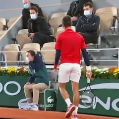La secuencia del segundo pelotazo seguido de Djokovic a un línea en un Grand Slam