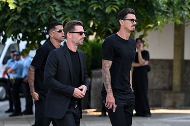 Adrien Silva llega al funeral de Diogo Jota y su hermano André Silva en la Igreja Matriz de Gondomar el 5 de julio de 2025 en Gondomar, Portugal.