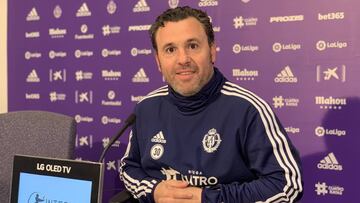 Sergio, durante una rueda de prensa con el Valladolid.