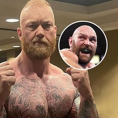 La Montaña presume de físico y se 'mofa' de Tyson Fury tras conocerlo en persona