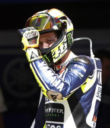 Valentino Rossi que saldrá séptimo.