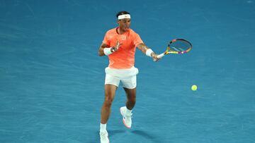 Nadal, ante Mmoh en el Open de Australia.