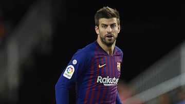 El central del Barcelona, Gerard Piqu&eacute;, durante un partido.