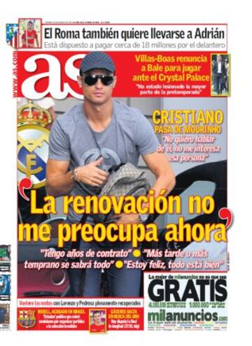 Las portadas de AS de agosto