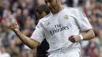 Benzema celebr&oacute; ante la Real el segundo tanto del partido.
 