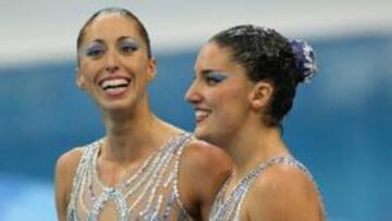 Gemma Mengual da casi por segura la medalla de plata para el dúo español tras el ejercicio libre en la prueba sincronizada.