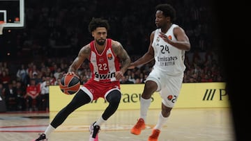 Tyler Dorsey (Olympiacos) y Andrés Feliz (Real Madrid).