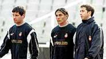 LES GUSTA PACHECO. Paco Palencia y Raúl Tamudo avalan la llegada del internacional uruguayo al Espanyol. Aseguran que es muy bueno.