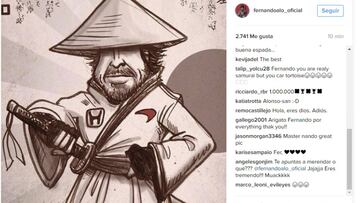 Fernando Alonso comparte en las redes su versión samurái