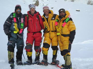 Alex Txikon, Tamara Lunger, Simone Moro and Ali Sadpara.