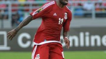 Javier Balboa durante el partido de Guinea ante Burkina Faso.