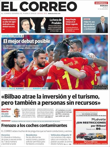 La prensa, ilusionada con la victoria de España