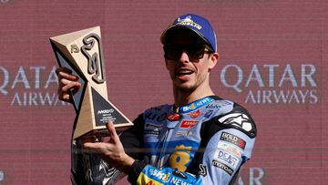 Álex Márquez en el podio de Portimao.