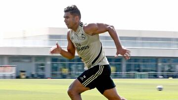 Casemiro, durante un entrenamiento.