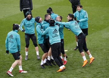 El Madrid entrena con todo esperando al Girona