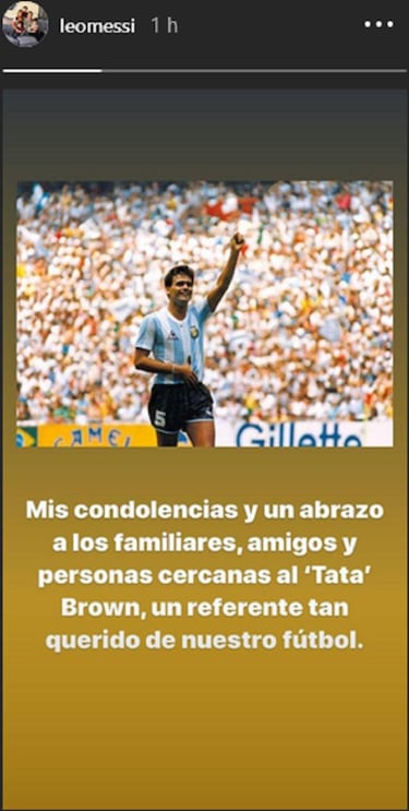 El emotivo mensaje de Lionel Messi para despedir al Tata Brown