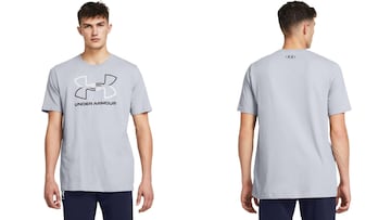 Camiseta deportiva de manga corta UA GL Foundation de Under Armour gris para hombre