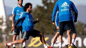 Isco y Marcelo, en una imagen de archivo, entren&aacute;ndose en Valdebebas.