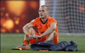 Sneijder elemininado en el mundial 2010 por la selección de España