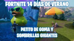 Sombrillas de playa enormes y patito de goma gigante en Fortnite: ¿dónde están? - Desafío 14 días de verano