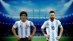 How many titles have Messi and Maradona won with Argentina?